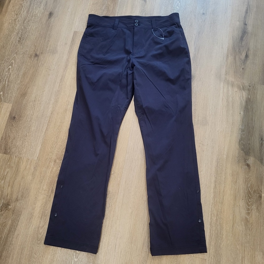 Eddie Bauer Convertible Pants Blue Roll Up To Capri Women's 14